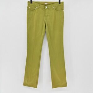 AGNONA Womens Jeans Size 42 Green Fairy Denim Low Rise Skinny Leg Stretch‎ Y2K